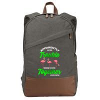 Trouble Flamingo When We Are Together Who Knew Cotton Canvas Backpack