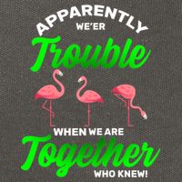 Trouble Flamingo When We Are Together Who Knew Cotton Canvas Backpack