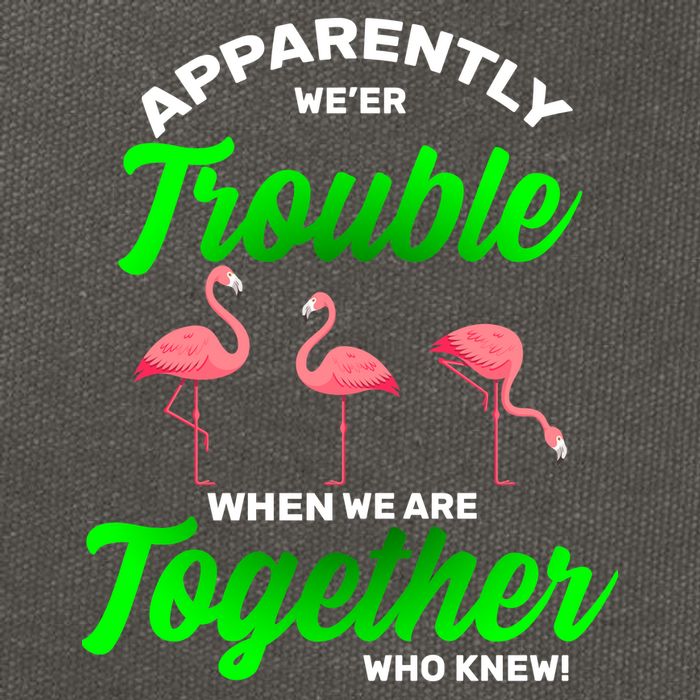 Trouble Flamingo When We Are Together Who Knew Cotton Canvas Backpack