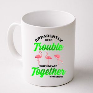 Trouble Flamingo When We Are Together Who Knew Coffee Mug