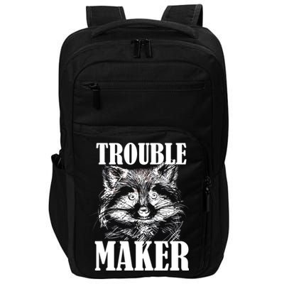 Trouble Maker Funny Raccoon Impact Tech Backpack