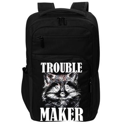 Trouble Maker Funny Raccoon Impact Tech Backpack