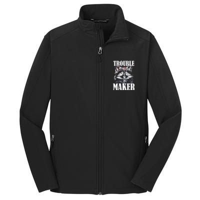 Trouble Maker Funny Raccoon Core Soft Shell Jacket