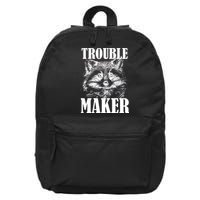 Trouble Maker Funny Raccoon 16 in Basic Backpack