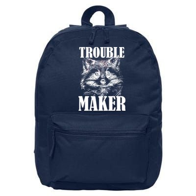 Trouble Maker Funny Raccoon 16 in Basic Backpack