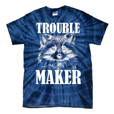 Trouble Maker Funny Raccoon Tie-Dye T-Shirt