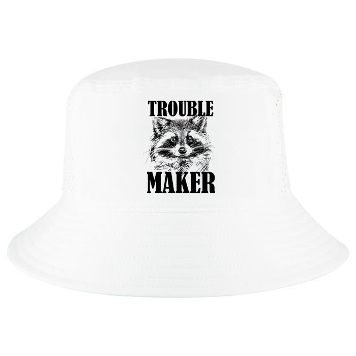 Trouble Maker Funny Raccoon Cool Comfort Performance Bucket Hat