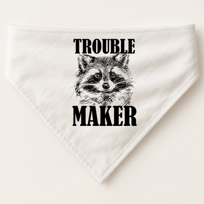 Trouble Maker Funny Raccoon USA-Made Doggie Bandana