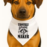 Trouble Maker Funny Raccoon USA-Made Doggie Bandana