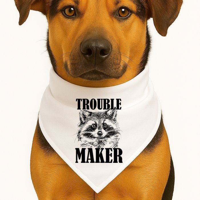 Trouble Maker Funny Raccoon USA-Made Doggie Bandana