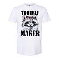 Trouble Maker Funny Raccoon Softstyle® CVC T-Shirt