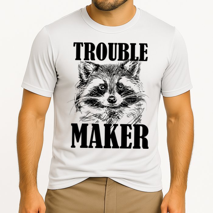 Trouble Maker Funny Raccoon Performance Shirt