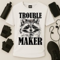 Trouble Maker Funny Raccoon Performance Shirt