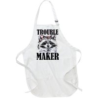 Trouble Maker Funny Raccoon Full-Length Apron With Pockets