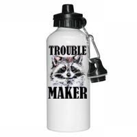 Trouble Maker Funny Raccoon Aluminum Water Bottle