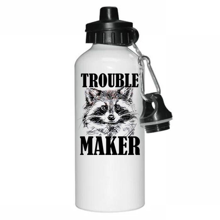 Trouble Maker Funny Raccoon Aluminum Water Bottle