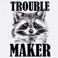 Trouble Maker Funny Raccoon Button