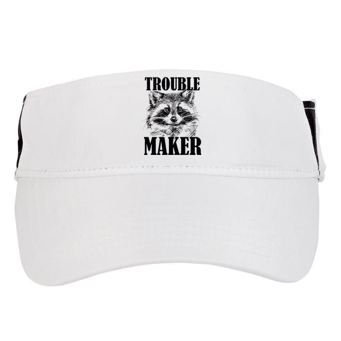 Trouble Maker Funny Raccoon Adult Drive Performance Visor