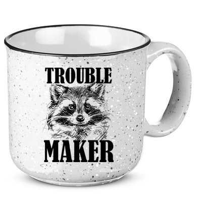 Trouble Maker Funny Raccoon 15oz Campfire Ceramic Mug