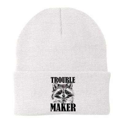 Trouble Maker Funny Raccoon Knit Cap Winter Beanie