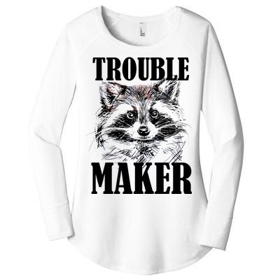 Trouble Maker Funny Raccoon Women's Perfect Tri Tunic Long Sleeve Shirt