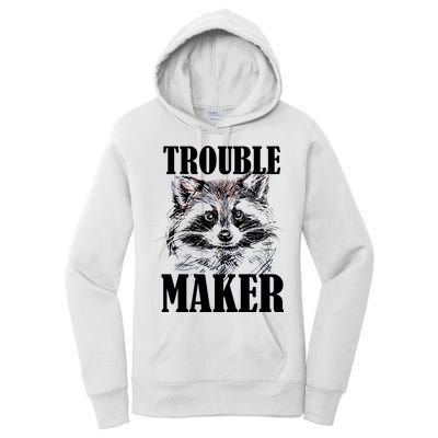 Trouble Maker Funny Raccoon Women's Pullover Hoodie