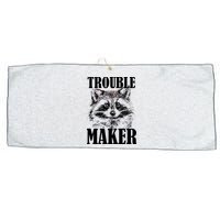 Trouble Maker Funny Raccoon Large Microfiber Waffle Golf Towel