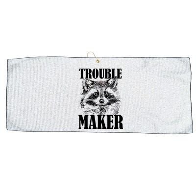 Trouble Maker Funny Raccoon Large Microfiber Waffle Golf Towel