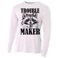 Trouble Maker Funny Raccoon Cooling Performance Long Sleeve Crew