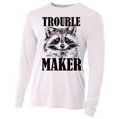 Trouble Maker Funny Raccoon Cooling Performance Long Sleeve Crew