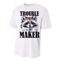 Trouble Maker Funny Raccoon Performance Sprint T-Shirt