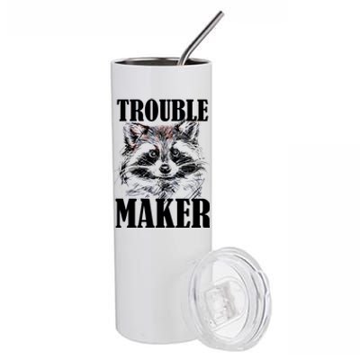 Trouble Maker Funny Raccoon Stainless Steel Tumbler