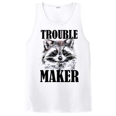 Trouble Maker Funny Raccoon PosiCharge Competitor Tank