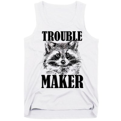 Trouble Maker Funny Raccoon Tank Top
