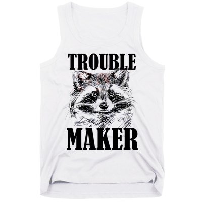 Trouble Maker Funny Raccoon Tank Top