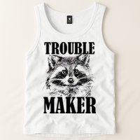 Trouble Maker Funny Raccoon Tank Top