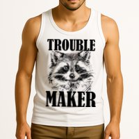 Trouble Maker Funny Raccoon Tank Top
