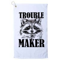 Trouble Maker Funny Raccoon Golf Towel
