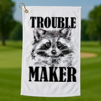 Trouble Maker Funny Raccoon Golf Towel