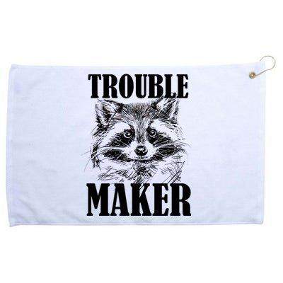 Trouble Maker Funny Raccoon Grommeted Golf Towel