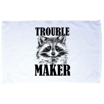 Trouble Maker Funny Raccoon Microfiber Hand Towel