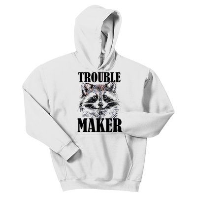 Trouble Maker Funny Raccoon Kids Hoodie