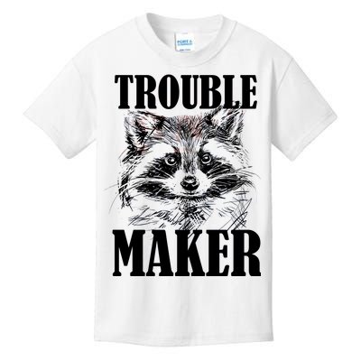 Trouble Maker Funny Raccoon Kids T-Shirt