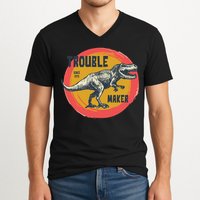 Trouble Maker T-Rex Since 1971 V-Neck T-Shirt