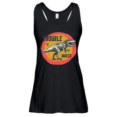 Trouble Maker T-Rex Since 1971 Ladies Essential Flowy Tank