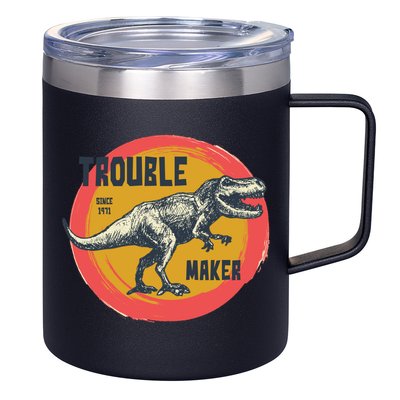 Trouble Maker T-Rex Since 1971 12oz Stainless Steel Coffee Mug