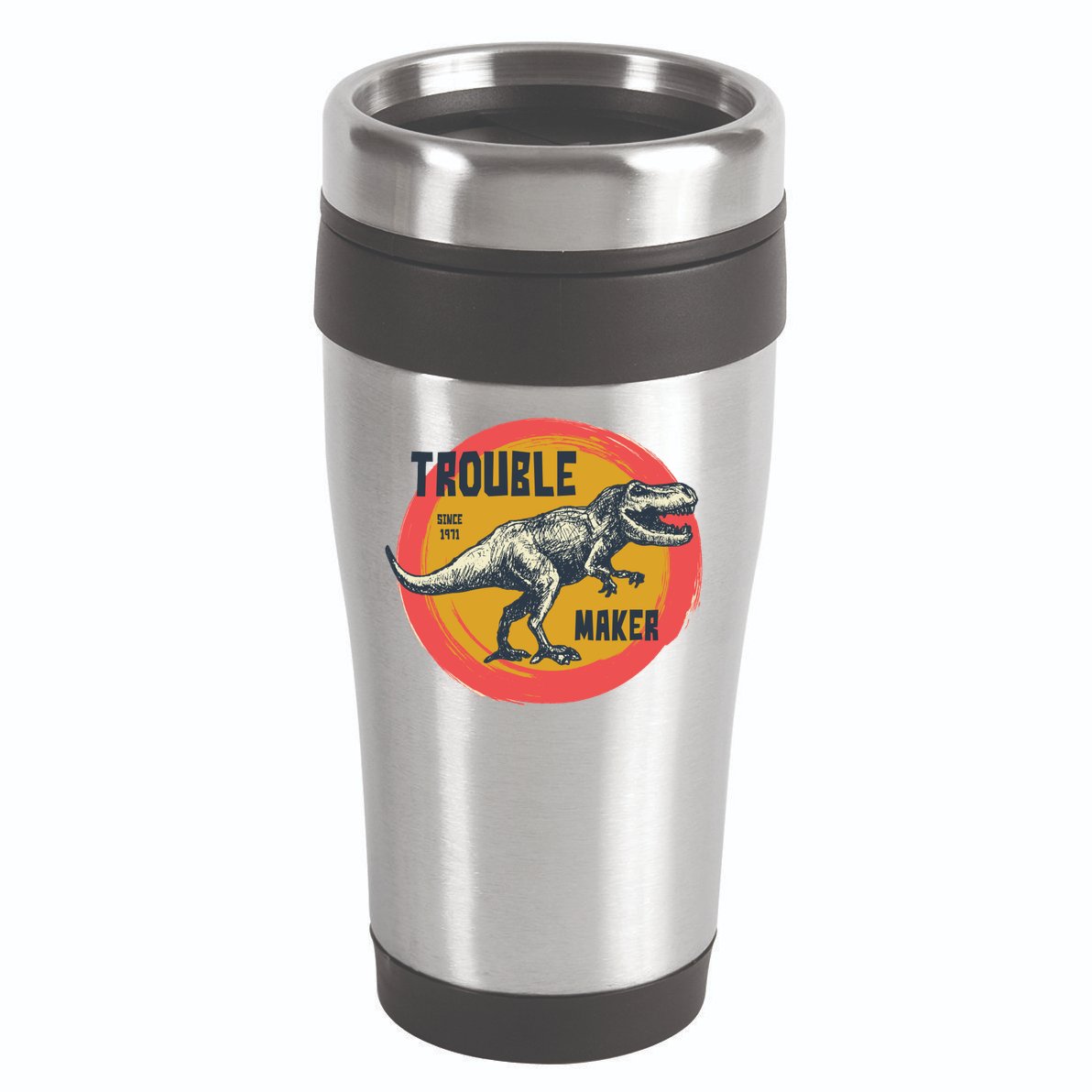 Trouble Maker T-Rex Since 1971 16oz Travel Tumbler