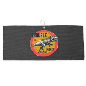 Trouble Maker T-Rex Since 1971 Large Microfiber Waffle Golf Towel