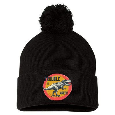 Trouble Maker T-Rex Since 1971 Pom Pom 12in Knit Beanie