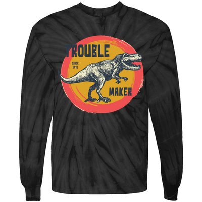 Trouble Maker T-Rex Since 1971 Tie-Dye Long Sleeve Shirt